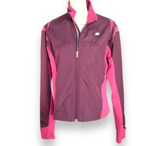 New Balance Ladies LARGE Purple Waterproof Lightweight Zippered Jacket NWOT